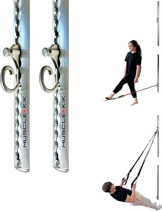 Aluminum Wall-Mounted Anchor Fitness System - Adjustable, Multi-Functional, Space Saving Home Gym Solution for Strength Training, Workout Goals | 100+ Exercises, Easy Installation, 300lbs Capacity