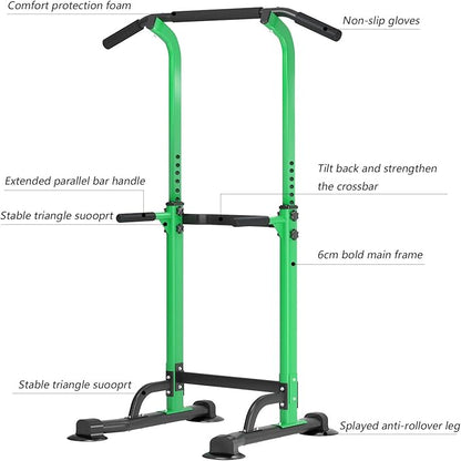 SogesPower Power Tower Dip Station Pull Up Bar