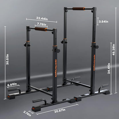 Sportsroyals Dip Bar, Adjustable Dip Stands Station for Home, Functional Heavy Duty Parallette Bars for Upper Body Workout (400/1200LBS Loading Capacity, 2025 New Version)