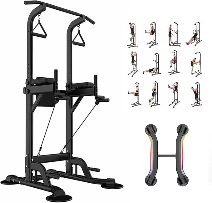 Power Tower Dip Station Pull Up Bar Exercise