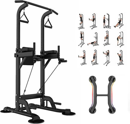 Power Tower Dip Station Pull Up Bar Exercise