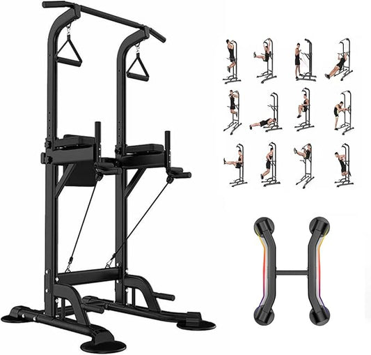 Power Tower Dip Station Pull Up Bar Exercise
