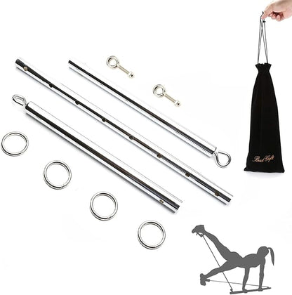 Sovyime Black Portable Exercise Spreader Bar with 4pcs