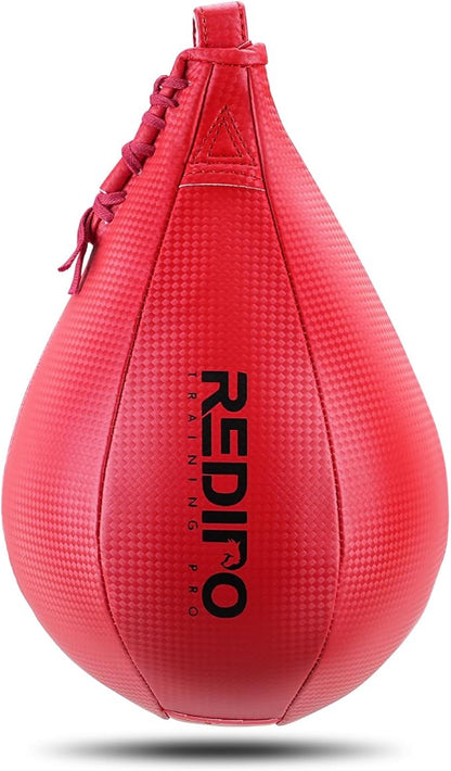 Superior Boxing Speed Bag - PU Leather Speed Punching Ball - Heavy Duty Hanging Swivel Ball for Gym & MMA Muay Thai Sports Fitness - Punching Dodge Striking Speed Reflex Ball