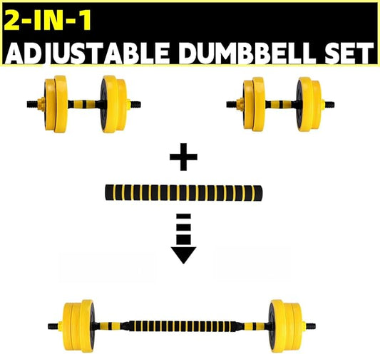Dumbbell Sets Adjustable Weights, 33/44 Lb Free Weights Dumbbells Set for Home Gym