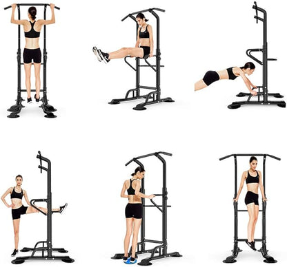 DlandHome Power Tower Dip Station Pull Up Bar