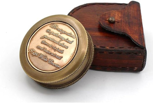 RII Solid Brass Compass Engraved Gifts for Men