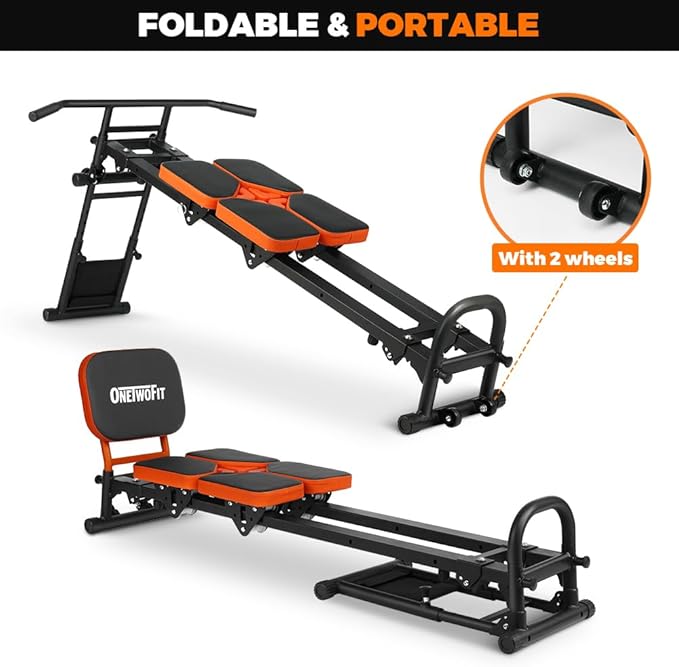ONETWOFIT Multifunctional Indoor Home Gym Workout 4 Resistance 80 Exercise