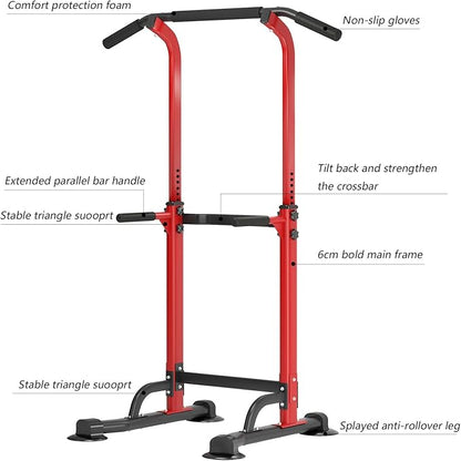 SogesPower Power Tower Dip Station Pull Up Bar