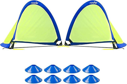 Poray Soccer Goal for Kid Easy-up Set of 4FT Soccer 210D Oxford 8 Field