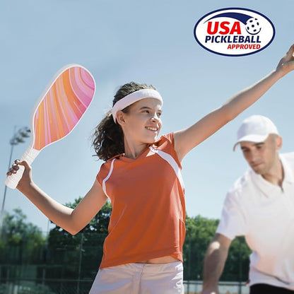 DULCE DOM Pickleball Paddles 2/4 with 4 Pickleball