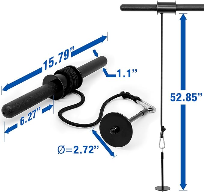 Yes4All Wrist and Forearm Blaster - Wrist Roller 1-inch Standard 2-inch Olympic
