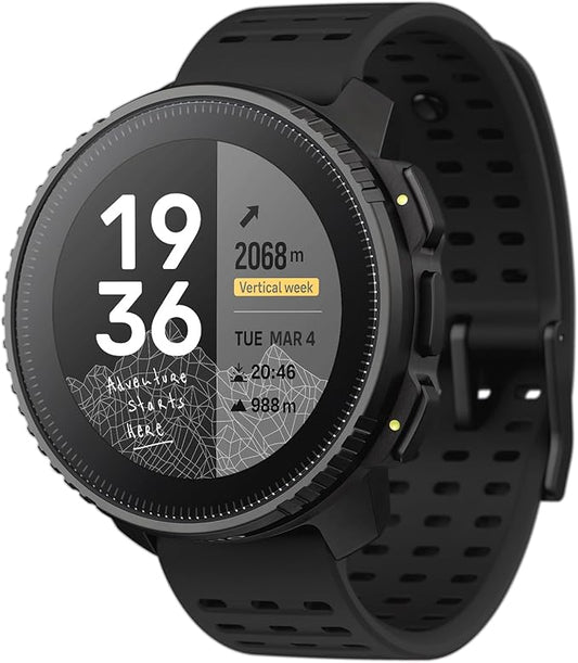 SUUNTO Vertical GPS Sports Watch, Premium Multisports Watch w/1.4 inch Touchscreen & 95+ Training Workout Analysis, Heart Rate & Sleep Tracking, 60-Day Battery Life, Dual-GNSS, Free Offline Map, Black