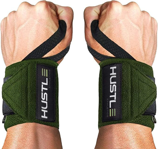 Wrist Wraps for Weightlifting (USPA Approved) - 18" or 12" Premium Quality Weight Lifting Wrist Straps - Best Gym Wrist Wraps with Thumb Loop for Powerlifting & Weight Training for Men & Women