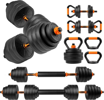 Adjustable Weights Dumbbells Set, 22/33/44/55/66/88lbs Free Weights Dumbbells Set with 4 Mode, Weight Set for Home Gym, Used as Kettlebells, Barbell, Push up Stand, Workout, Suitable Men and Women