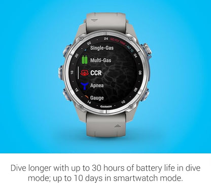 Garmin Descent™ Mk3, Dive Computer and Multisport GPS Smartwatch, Fog Gray