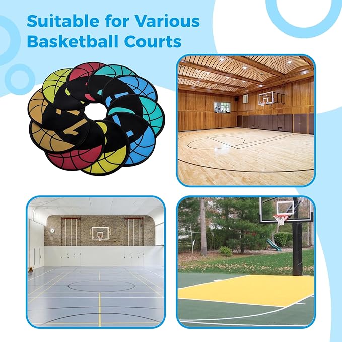10 PCS Basketball Spot Markers 9 Inches