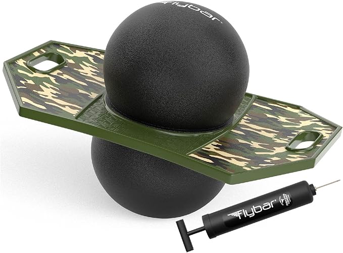 Flybar Pogo Trick Ball for Kids, Bounce Board for Boys and Girls Ages 6+, Up to 160 lbs, Includes Pump, Easy to Carry Handle, Durable Plastic Deck Indoor, Outdoor Toy Pogo Jumper,