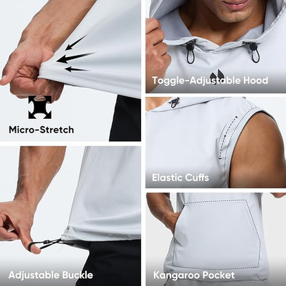 HOTSUIT Sauna Vest for Men Anti-rip Men's Heat Trapping Pullover Hoodies Tank Top for Boxing Exercise