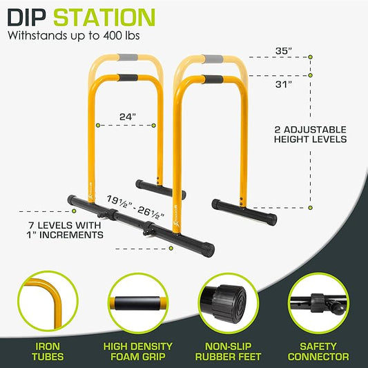 ProsourceFit Power Dip Station Adjustable Height Upper Body