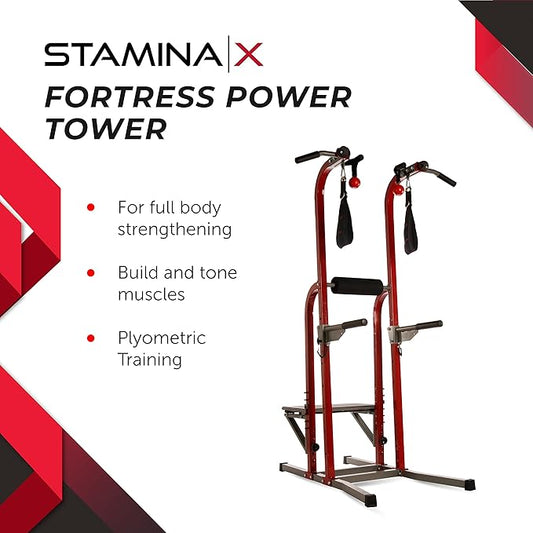 Stamina Power Tower - Dip Bar Pull Up 250 lbs