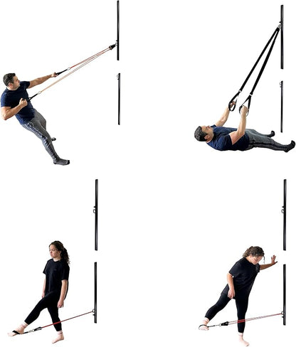 Aluminum Wall-Mounted Anchor Fitness System - Adjustable, Multi-Functional, Space Saving Home Gym Solution for Strength Training, Workout Goals | 100+ Exercises, Easy Installation, 300lbs Capacity