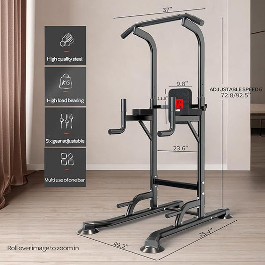 Power Tower Adjustable Height Pull Up & Dip