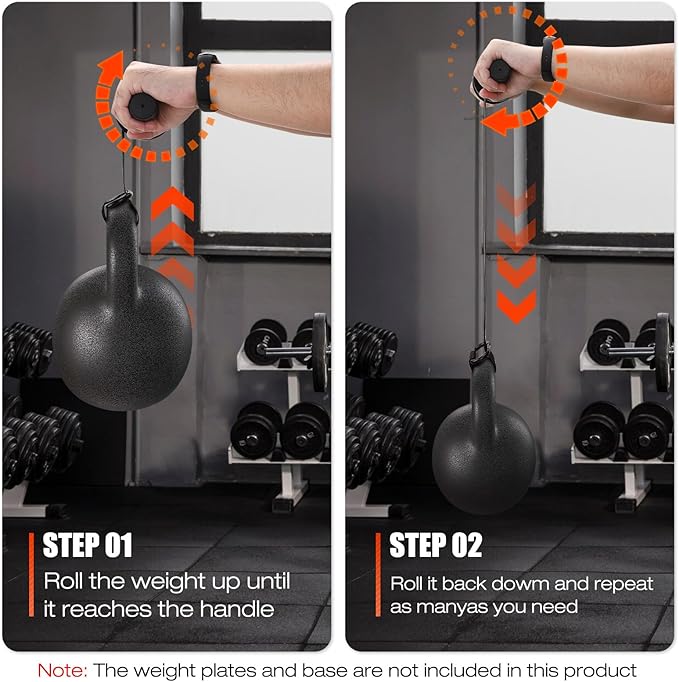 TOBWOLF Forearm Strengthener and Wrist Roller with Quick