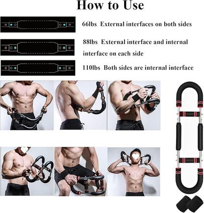 Twister Arm Trainer, Adjustable Chest Workout Equipment, Arm Trainer for Men, Arm Exercise Equipment, Chest Trainer for Men, Shoulders and Forearms Muscle Training Fitness Equipment