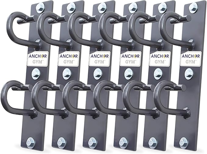 Anchor Gym PRO Training Station with 6 Workout Wall Mounts for Home Fitness Gyms (Wood Screws Included)