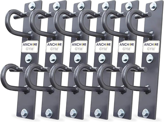 Anchor Gym PRO Training Station with 6 Workout Wall Mounts for Home Fitness Gyms (Wood Screws Included)