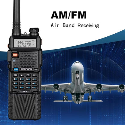 BAOFENG UV-5RX (Upgraded of UV-5R) Multi-Band Ham Radio 136-174/400-520Mhz Receiving, 805s Antenna 771 Antenna (2 Pack)