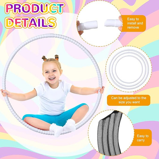 Shappy 6 Pcs Exercise Hoop Detachable Adjustable Plastic