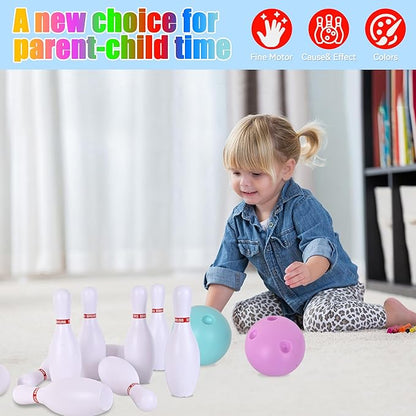 Bowling Set for Kids and Adults, Christmas Birthday Party Games, Kids Education Motor Skills Toys,Perfect Outdoor Toys