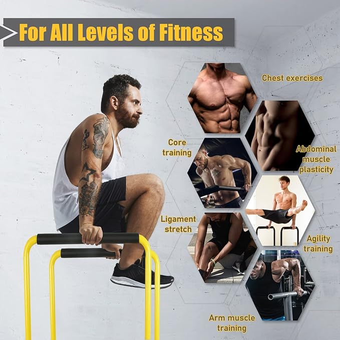 POWER GUIDANCE Dip Bar 30Inches - 38.6Inched, 3 3 Colors
