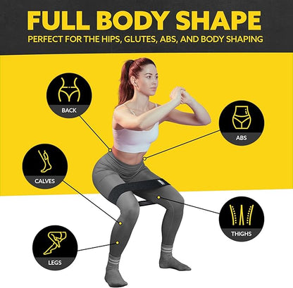 Fabric Resistance Bands for Legs - Workout Bands Resistance Bands for Men and Women - Booty Bands for Working Out - Exercise Bands Resistance Bands Set - Elastic Bands for Exercise