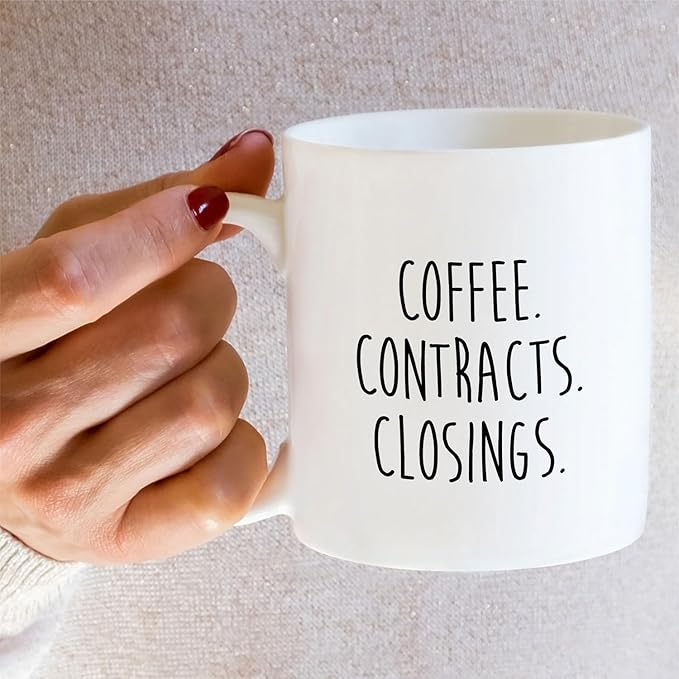 Retreez Funny Realtor Mug Gift Real Estate Agent Broker Sales Contract Closing 11 Oz Ceramic Tea Coffee Mugs - Thank You Motivational Thank-you Inspirational birthday gift for friend coworker her him