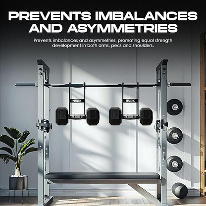 MVRK Dumbbell Spotter Hooks Hanger - Heavy Power Dumbbells Rack Attachments for Dumbbell Bench Press Hold Up 250LB