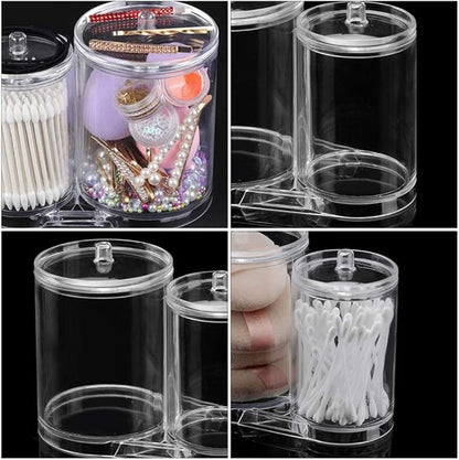 Cabilock Cotton Swab Holder Transparent Conjointed Cotton Swabs