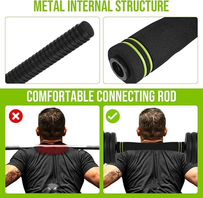 4-In-1 Adjustable Dumbbell Weights, Adjustable Dumbbell Set Used As Dumbbells, Barbells, Kettlebells and Push-Up for Home Gym, Round Head