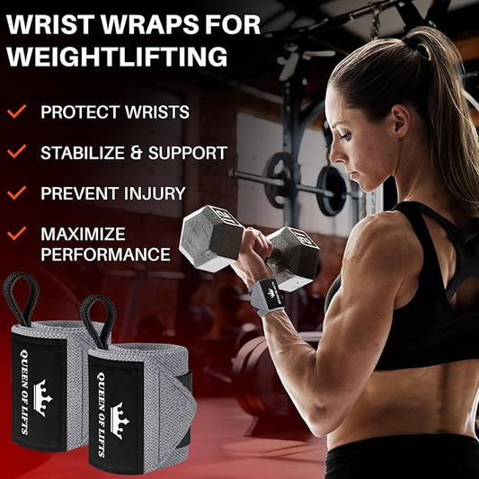 TECEUM Weightlifting 18" & 12" Wrist Wraps with Thumb Loop – Heavy Duty Wrist Workout Braces for Men and Women – Ideal for Powerlifting, Strength Training, Bodybuilding