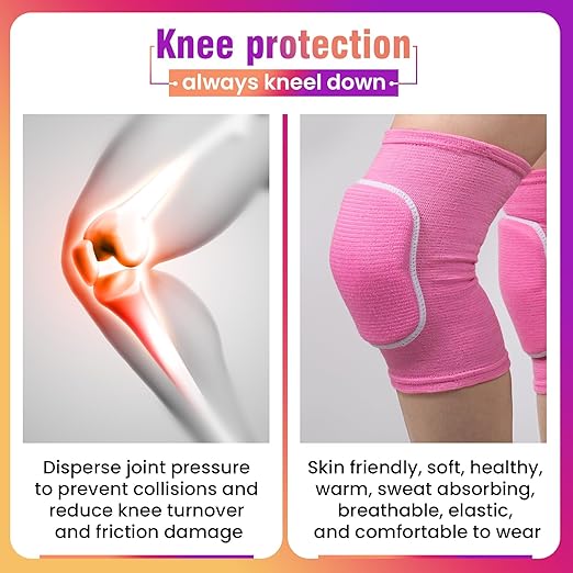 Volleyball Knee Pads,Knee Pads for Women,Men,Kids,Girls,Knee Brace for Basketball Volleyball Football Dance Yoga Tennis Running Cycling Workout Climbing (Red, Large)