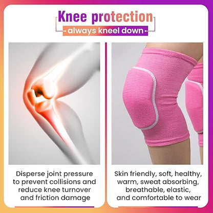 Volleyball Knee Pads,Knee Pads for Women,Men,Kids,Girls,Knee Brace for Basketball Volleyball Football Dance Yoga Tennis Running Cycling Workout Climbing (Red, Large)