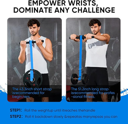 Forearm Strengthener and Wrist Roller 43.3 inch 51.2 inch