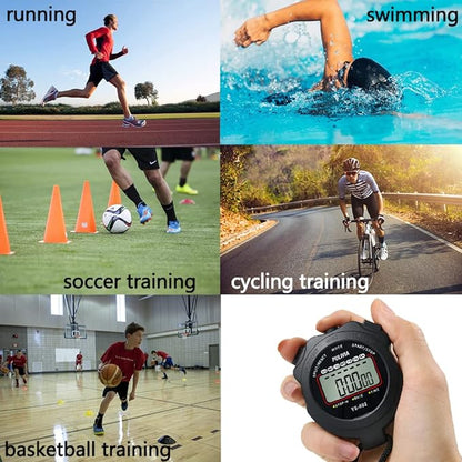Sports Stopwatch Timer Single Lap Split Digital Stopwatch