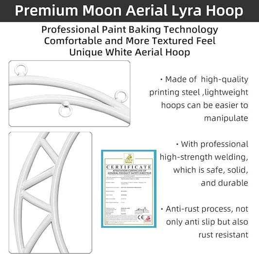 PRIOR FITNESS Aerial Moon Lyra Hoop Set