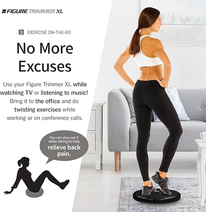 Core Abs Twister Board - 12-inch Waist Sculptor 8 Magnets