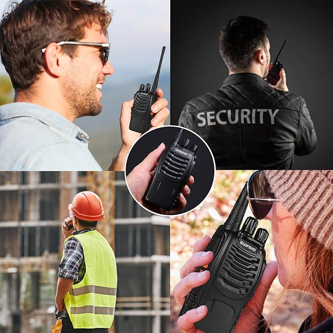 BAOFENG 888S Walkie Talkies Long Range for Adults Earpieces,16 Channel (3Pack)