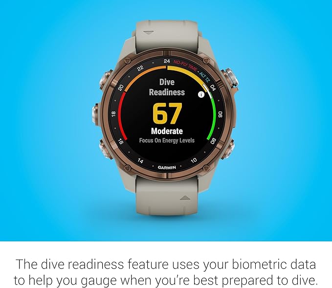 Garmin Descent™ Mk3i, Dive Computer and Multisport GPS Smartwatch, Air Integration, French Gray