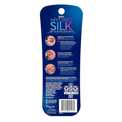 Schick Hydro Silk Touch-Up Dermaplaning Tool with Precision Cover, 3ct | Dermaplane Razor, Face Razors, Peach Fuzz Remover